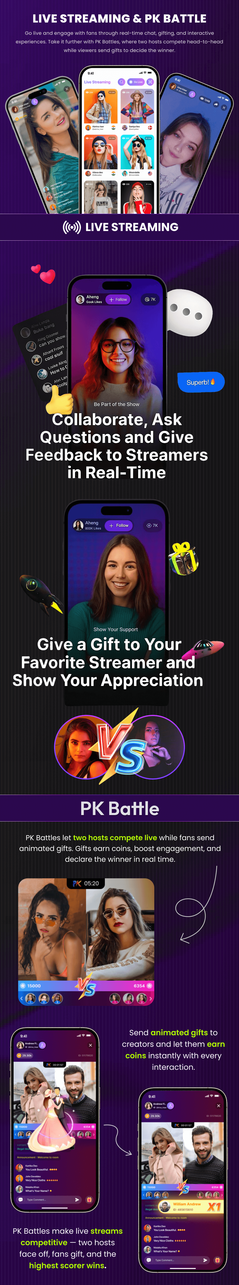 Shortie - Short video & Live streaming app with admin panel | Android, iOS & Web | Tiktok Clone